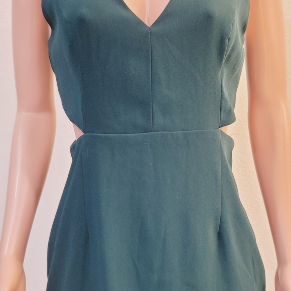 LULU'S Backstage Pass Forest Green Sleeveless Cutout Bodycon Dress Size: L - Picture 4 of 13